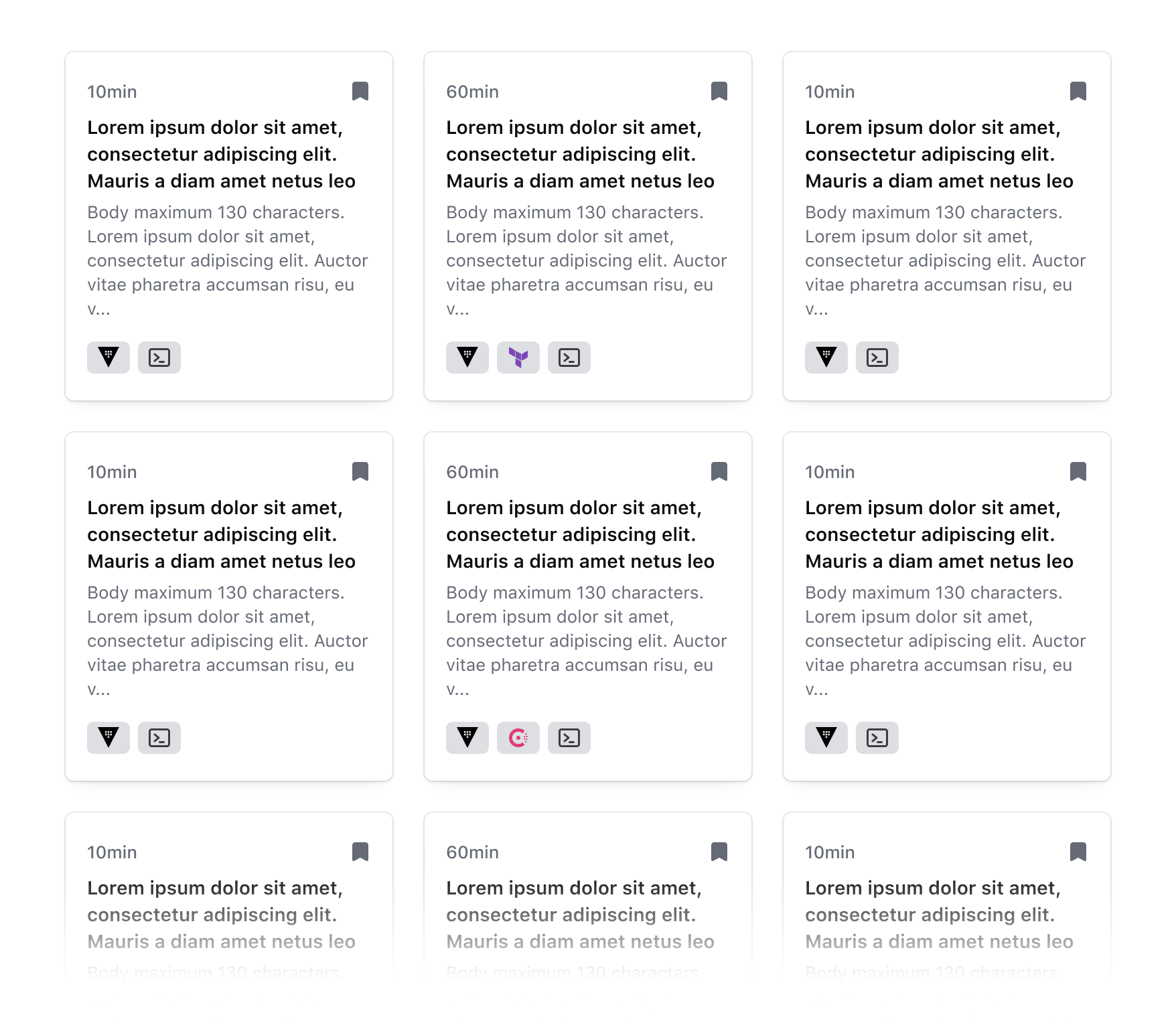 Data set implemented using a grid of multiple HDS Card components 